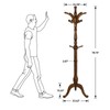 Bekrvio Coat Rack Freestanding Coat Tree Stand with 8 Hooks,