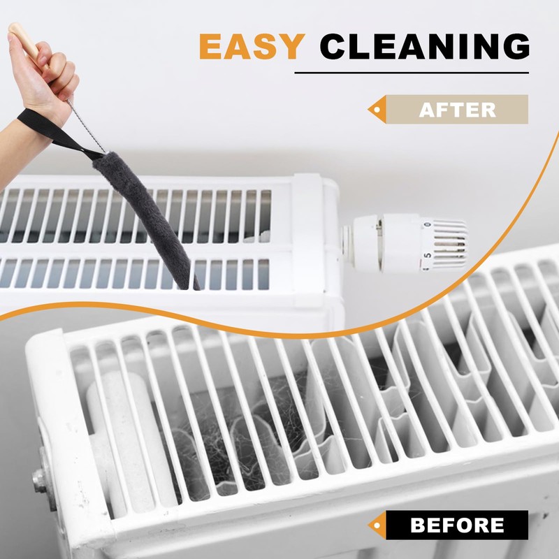 Radiator Cleaning Brush, Includes Bleed Key, Heating Brush Long 125
