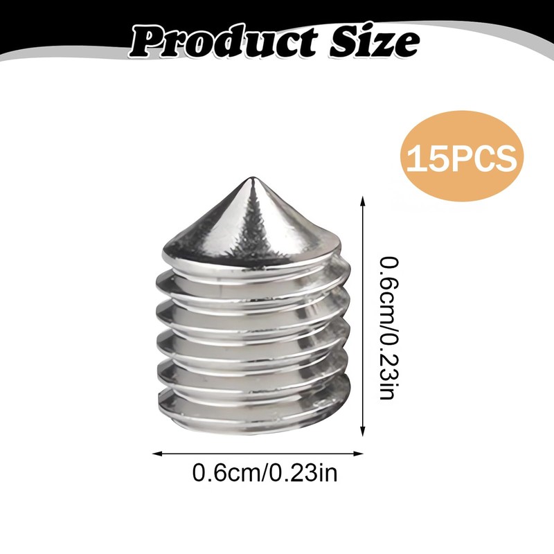 DHWEKU Set of 15 M6 Threaded Screws M6 Grub Screw
