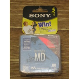 Sony MiniDiscs, 5-Pack 5MDW80CL2