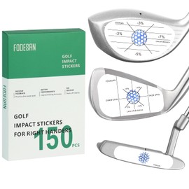 FODESAN Golf Impact Tape - Instant Feedback Training Aid, Easy to Apply and Remove, Clear Marks for Accurate Swings, Ideal for Driving Range & Backyard, Suitable for All Clubs and Skill Levels