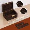 promitop Bamboo Storage Box with Lid and Lock - Wooden