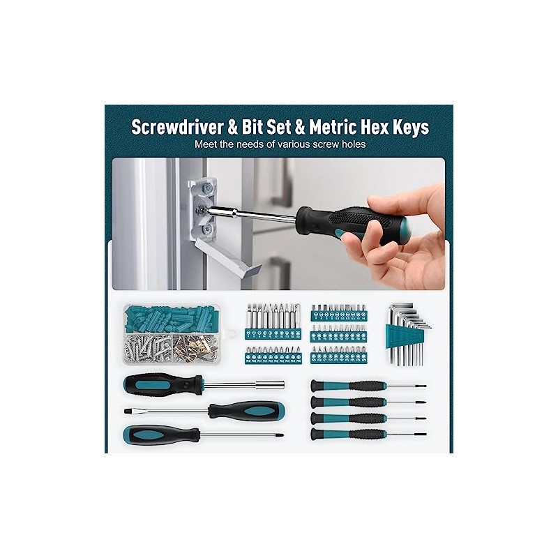 Sundpey Home Tool Kit 281-PCs - Portable Complete Basic Repair