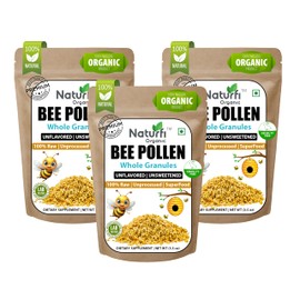 USDA Organic - Bee Pollen Granules | 1000mg Dosage | Premium Quality | Not Imported | Great for Energy | Nutrient - Rich Honey Food (300 Grams)