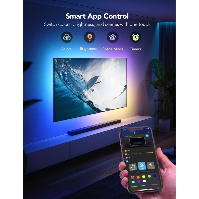 Govee Govee TV LED Backlight Strip, RGBIC Smart LED Backlight