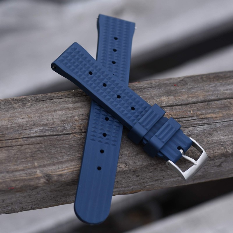 Max Quick Release FKM Rubber Divers Watch Strap Replacement Band