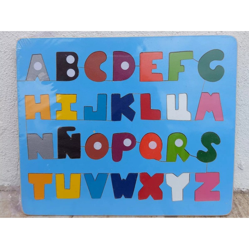 Singex Kit Rompecabezas Números Vocales Abecedario Madera Artesanal