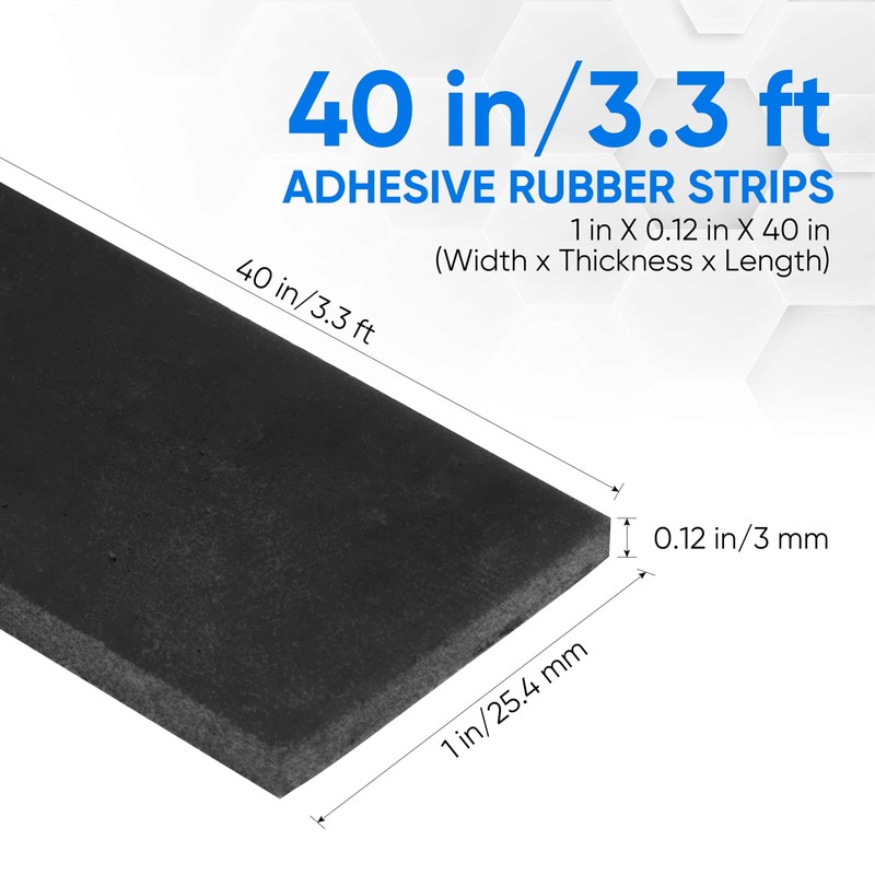VOCOMO Rubber Strips, Solid Rubber Sheets Self Adhesive Neoprene Rolls