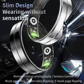 findtime Smart Ring Fitness Ring Tracker Slim Smart Rings for Men Women Android iOS Pedometer Heart Free SpO2 Sleep Tracker Waterproof Fitness Ring Activity Tracker Tik Tok Scrolling