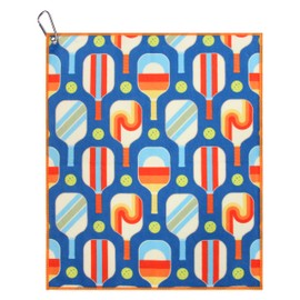 Millie Rose Pickleball Towels in Fashionable Prints - Cute 15x17 inch Microfiber & Cotton Athletic Towels with Carabiner Clip - Pickleball Accessories, Pickleball Gifts (Aviator Pickle)
