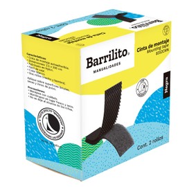 Barrilito Cinta de Montaje Negra. Caja c/2 Rollos 8352CMN
