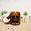 Coconut Vanilla Candles, 7oz Vanilla Coconut Scented Candle, Natural Soy
