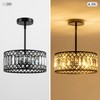 Rpzloila 3-Light Crystal Ceiling Light, Modern Semi Flush Mount Light