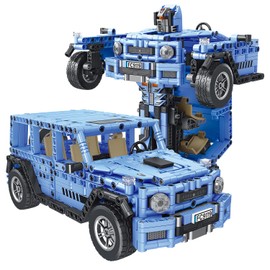 ODIPON Car Building Blocks Toys for Kids Adult 2 in 1 Transform into Robot Building Kit Pull Back Cool SUV Vehicle Technical Model Set for Boys Girls Age 6+ (968 Pieces)