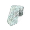 Ambesonne Men's Tie, Leaf Braches Pattern, 3.7", Gray Teal