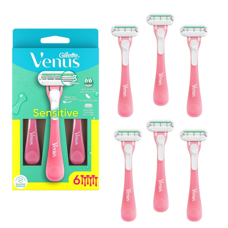 Gillette Venus Sensitive - Maquinillas de afeitar desechables para mujer,
