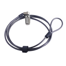 CaLeQi Kombination Security Lock Kabel für Notebook Laptop PC Computer-LCD-Monitor - 2 m Kabel schwarz (1pcs)