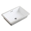 KDKSC 20 Inch Undermount Bathroom Sink Rectangular Undermount Sink White