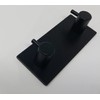 Ganchos Dobles para Toallas, Montaje en Pared, Negro Mate, 9