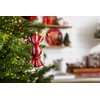 12Pcs Christmas Glitter Candy Ornaments,Plastic Xmas Candy Christmas Tree Pendant,Hanging