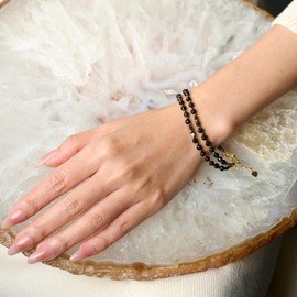 Farfume Bracelet for Women with Gemstone Beads, Chakra, 4 mm Real Natural Crystal Stones, Jewellery Gifts for Women