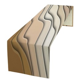 Houselerax Brown Table Runner,Modern Ripple Abstract Geometric Table Runners for Dinning Table Kitchen Decor Holiday Parties Dinner Decoration 13x36 Inch