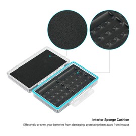 JJC - Funda de batería AA de 8 ranuras, carcasa de PC, resistente al agua y a prueba de golpes, para 8 pilas AA / 14500, organizador de batería AA