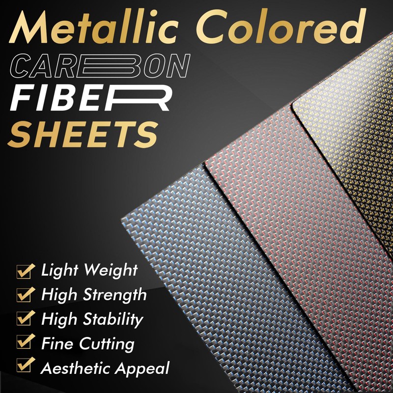 ARRIS 3.0mm Colored Carbon Fiber Sheet, 3K 100 X 250