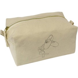 'Ballet Shoes' Canvas Wash Bag/Makeup Case (CS00037441)