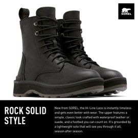 Sorel Women's Hi-Line Lace Boots - Black, Jet - Size 8