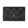 Coach F78675 QB/Charcoal QBO4G Key Case with Box and Shopper,