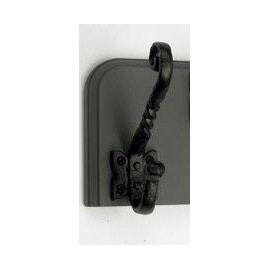 Lincoln Twisted Cast Iron Hat and Coat Hook (Black, Pack of 4)