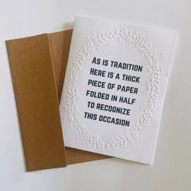 Cryptic Paper Co Embossed Sarcastic Valentine’s Day Card - Anti-valentine card - funny valentine