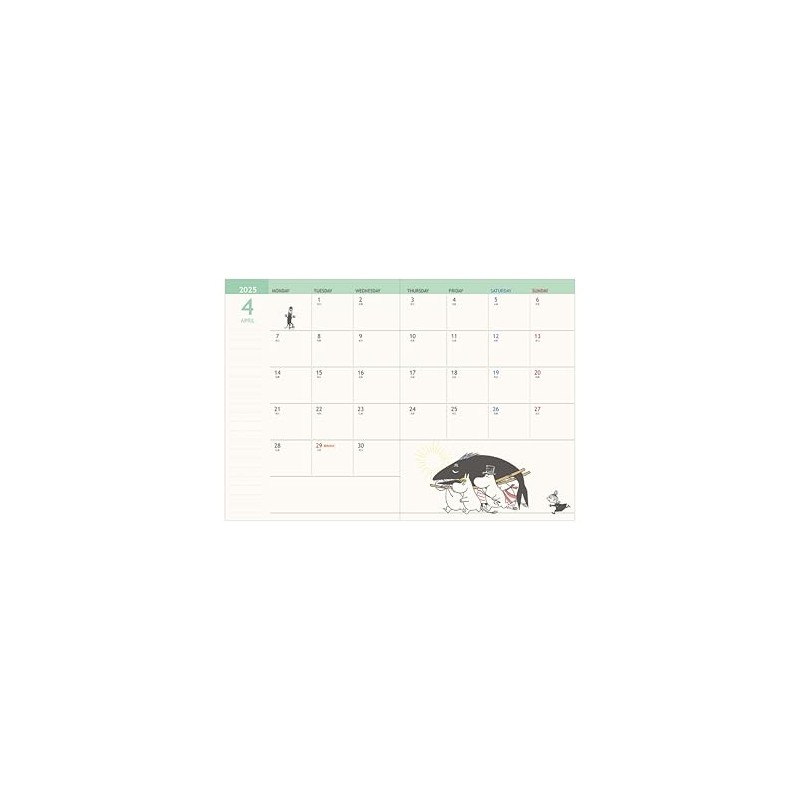 Sunstar Stationery Moomin Notebook Monthly A6 Nyoro S2958341