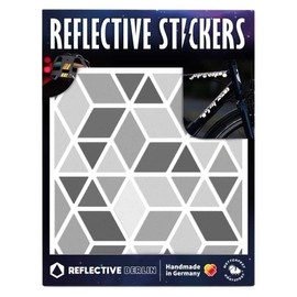 Reflective Berlin Unisex - Adult Shapes Reflex Stickers, Diamonds Grey, One Size
