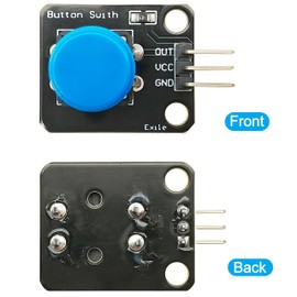 Yuuhseel 2 Sets Six Colors 12x12mm Big Button Module 3Pins Black Red White Yellow Green Blue Tactile Push Micro Button Switch for Electronic Building Blocks