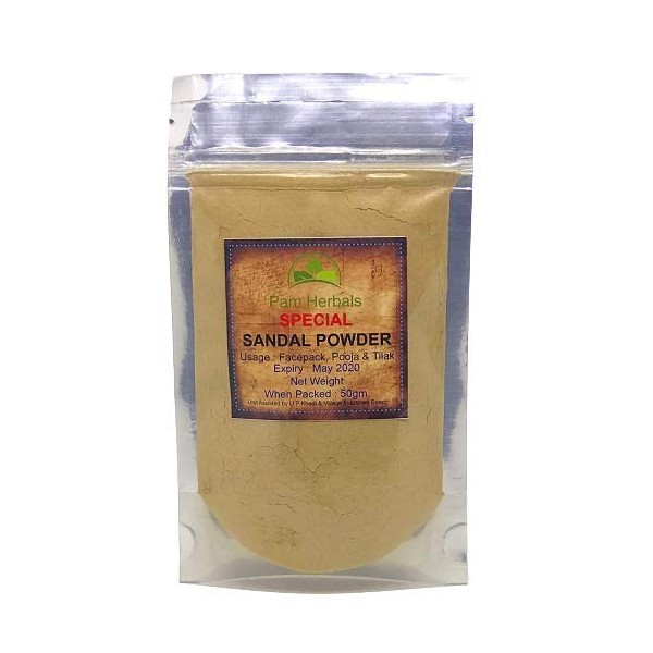 Pam Herbals Special (Chandan) Sandalwood Powder For Face pack,Worship & Auspicious occasions DIY (100g)