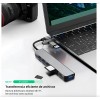 De Usb Hub 8 En 1 Azul Claro, 4 Puertos