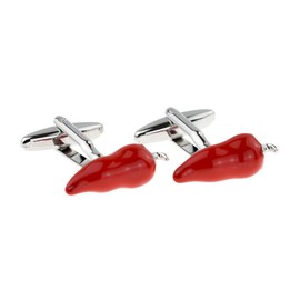 Hot Red Chilli Peppers Cufflinks Presented in a Cufflink Box