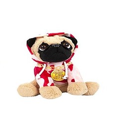 Pug Life Plush Teddy in Cute Dress Up Outfits – Various Sizes – Various Costumes – Collect Them All Today (8" Pink Gangster)