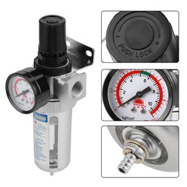 BSP 1/2" Air Compressor Moisture Water Trap Filter Regulator with Mount Connection