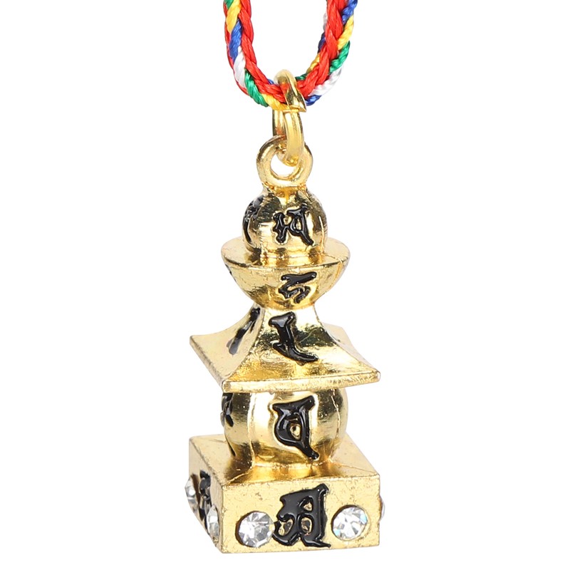 2Pcs Buddhist Pendant Vairocana Stupa Shaped Buddhism Necklace Clothing Bag