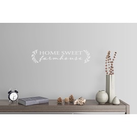 46"x11" Home Sweet Farmhouse Wreath Detail Frame Rustic Wall Decal Sticker Art Mural Home Decor