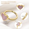 ZIIKLPEO Adjustable 14K Gold Plated Heart Ring for Women -