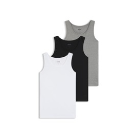BOSS, 3-Pack Classic Cotton Tank Tops, Black Carbon, M