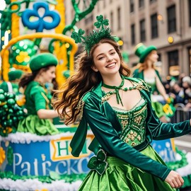 Ecuupas St. Patrick's Day Headbands,Green Clover Hair Bands for Women,Glitter Shamrock Hair Hoop,Headpiece Hair Accessories for St. Patrick's Festival, Parades Party