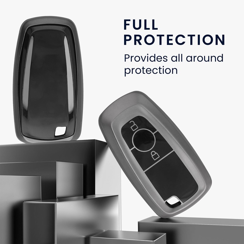 kwmobile Key Cover Compatible with Ford 2 Button Car Key