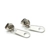 ZIpper Zip Upcycling Earrings Ear Studs Earstuds Miniblings Silver Round