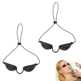 LZZEM 2Pcs Sunbed Goggles Plastics Sunbed Goggles Eye Protection Glasses Eye Patch Eyewear Laser Protection for Patients in IPL UV Infrared Therapy