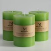 MOZEAL 3" x 4" Hand-Poured Unscented Candle,Dripless Pillar Candle Set
